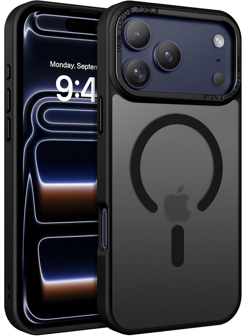 Rivin iPhone 17 Pro Max Case with MagSafe – Strong Magnetic Matte Cover, Military Grade Shockproof Protection, Anti-Scratch Soft TPU + Hard PC Slim Grip Case for iPhone 17 Pro Max (6.9”) – Black - Image 1